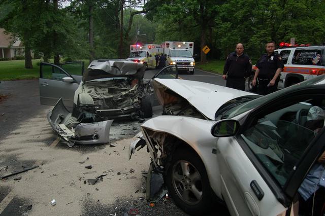 Head on collision New Dover Road, 2009.